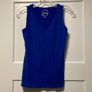 Blue sleeveless tank top